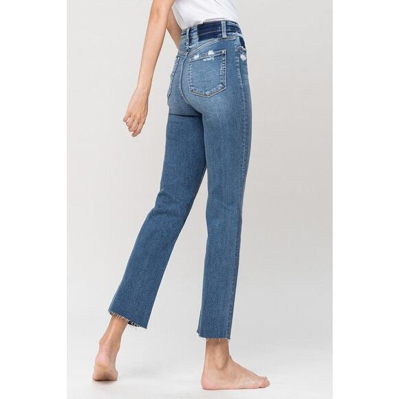 Flying Monkey High Rise Ankle Raw Hem Jeans Size 25 - Picture 3 of 15